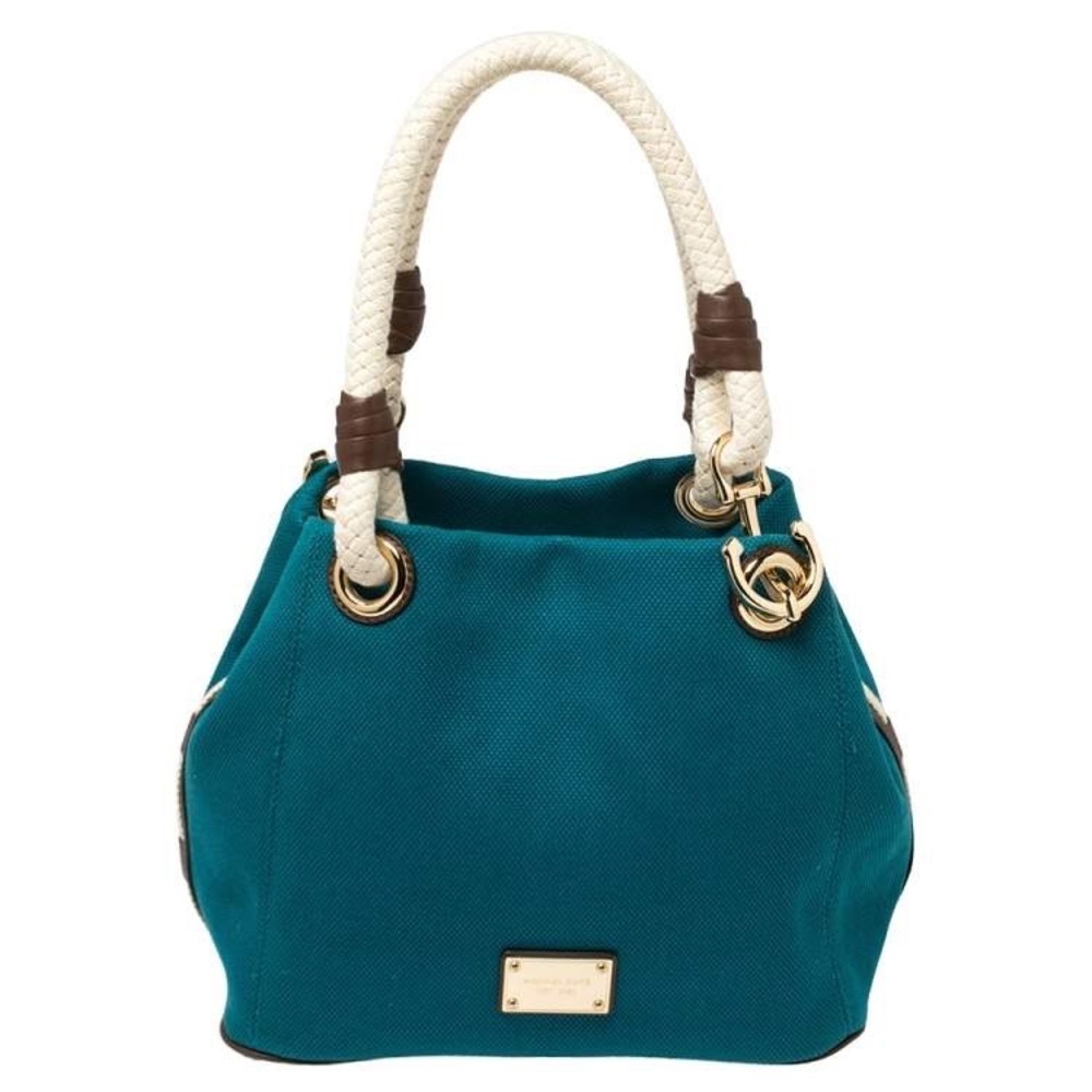 Michael Kors Blue Canvas Marina Grab Tote